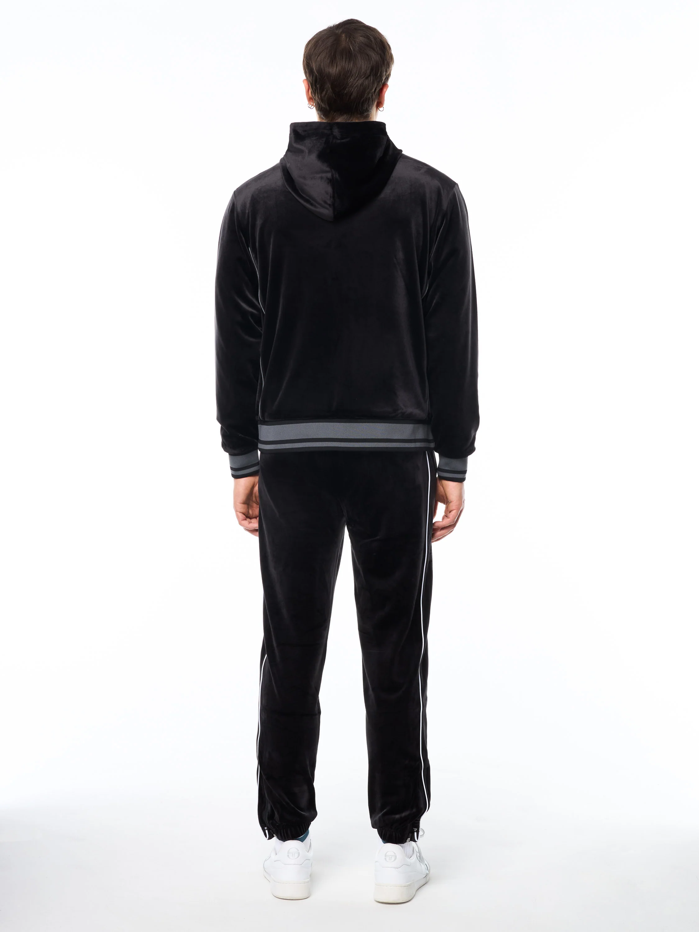 Viaggioa Reversible Velour Track Jacket-Black Beauty - Image 4