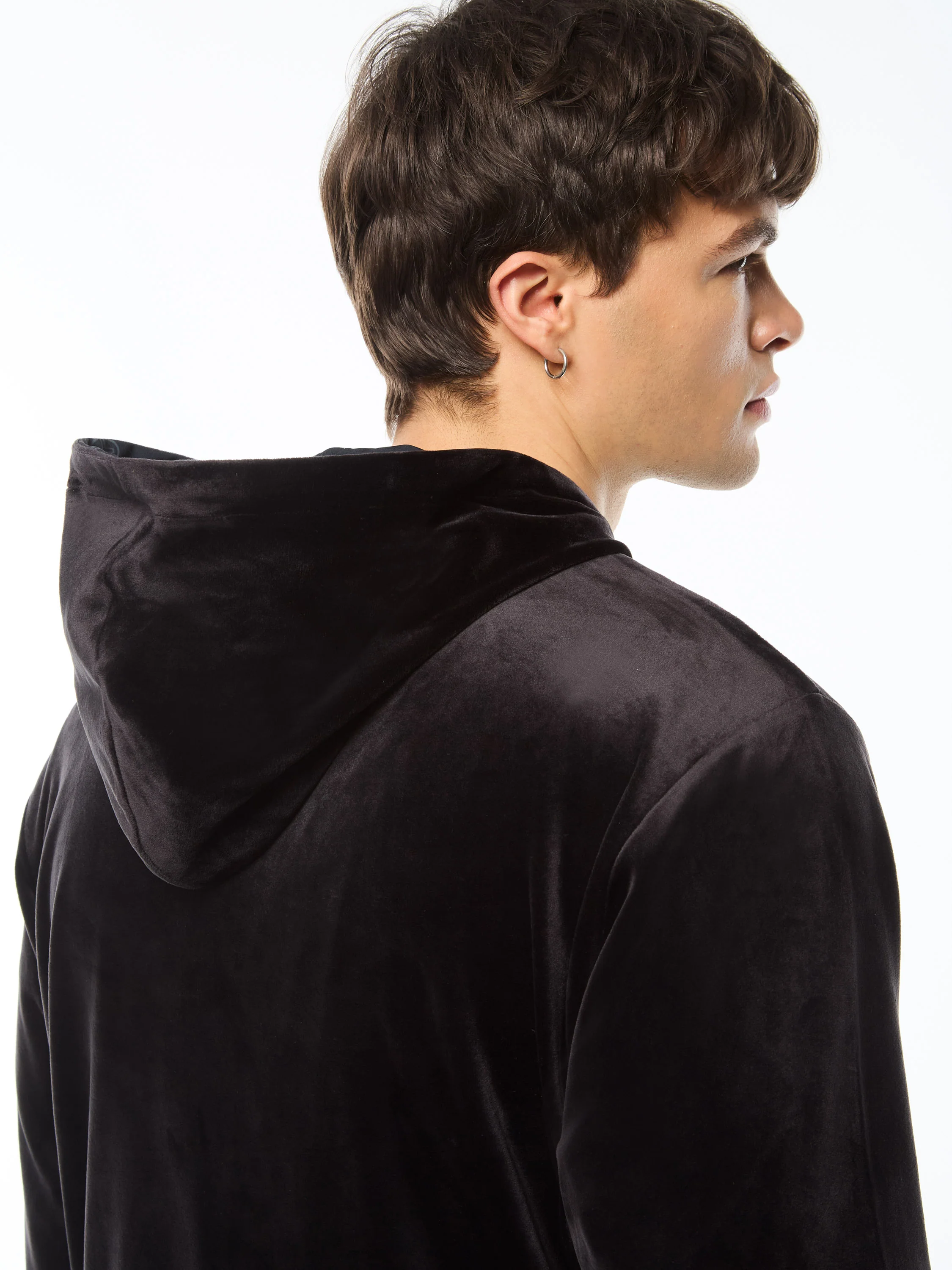 Viaggioa Reversible Velour Track Jacket-Black Beauty - Image 6