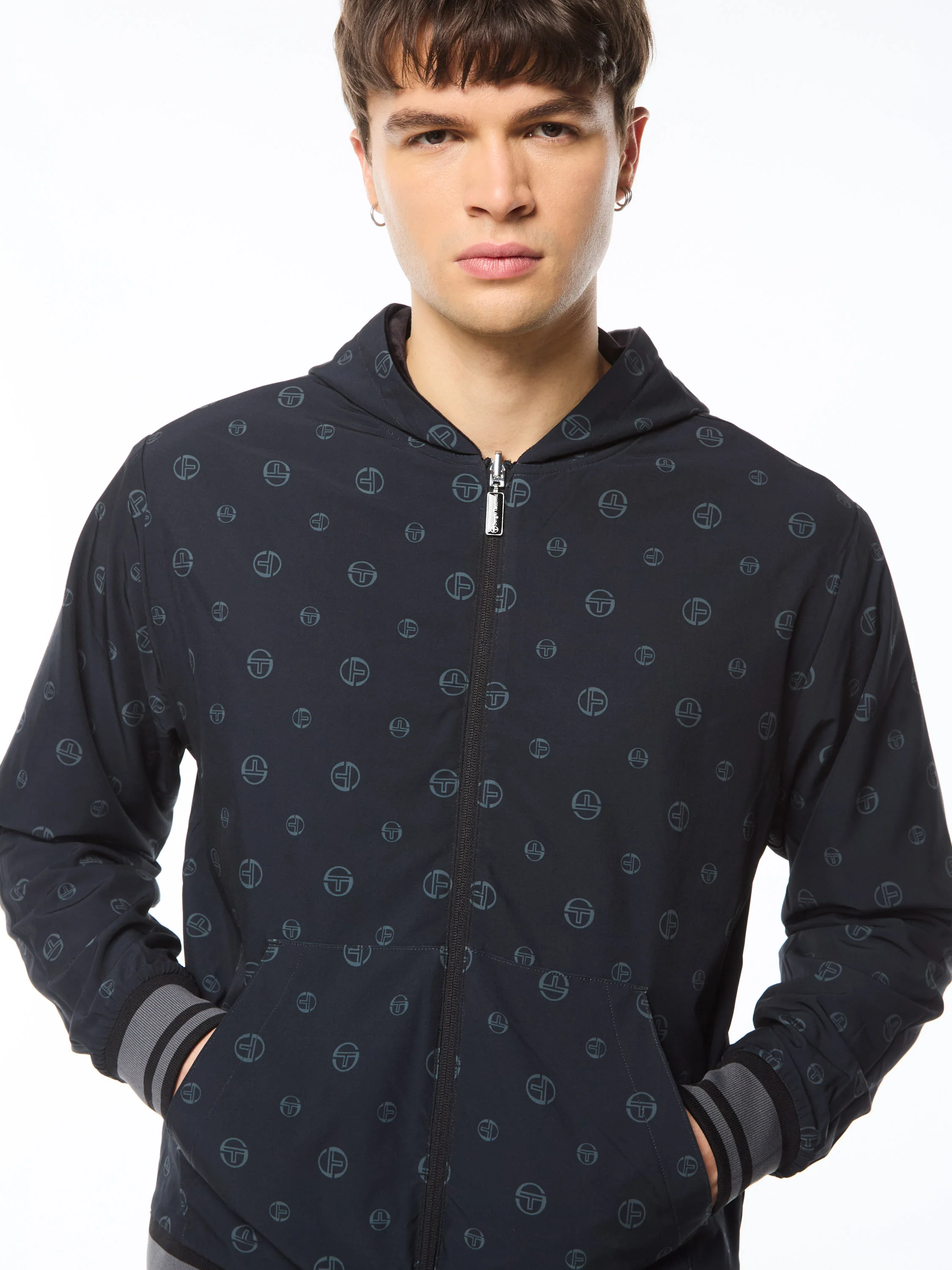 Viaggioa Reversible Velour Track Jacket-Black Beauty - Image 9
