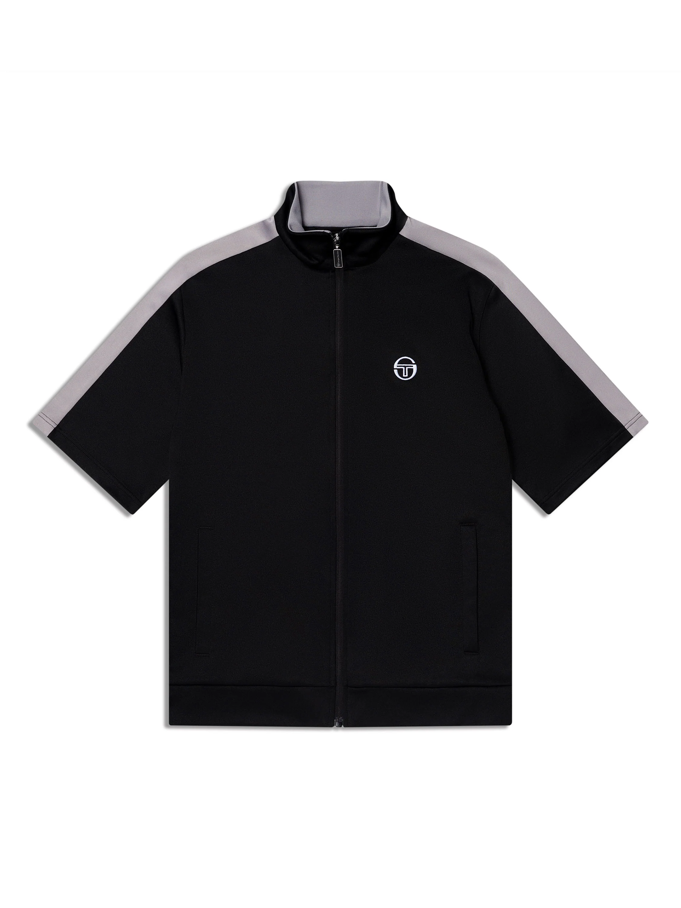 Viscotti Short Sleeve Track Jacket-Black Beauty - Image 2