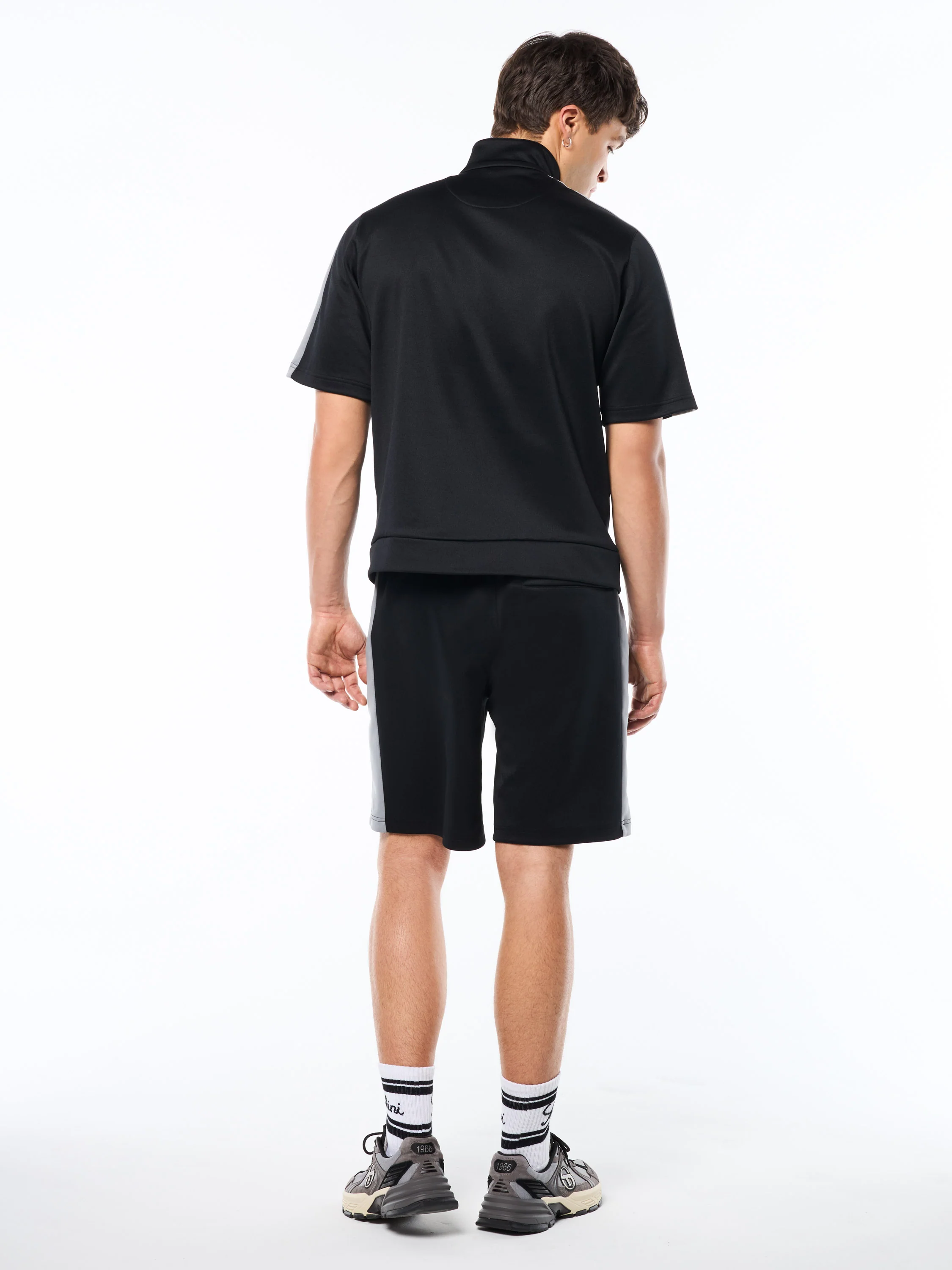 Viscotti Short Sleeve Track Jacket-Black Beauty - Image 5