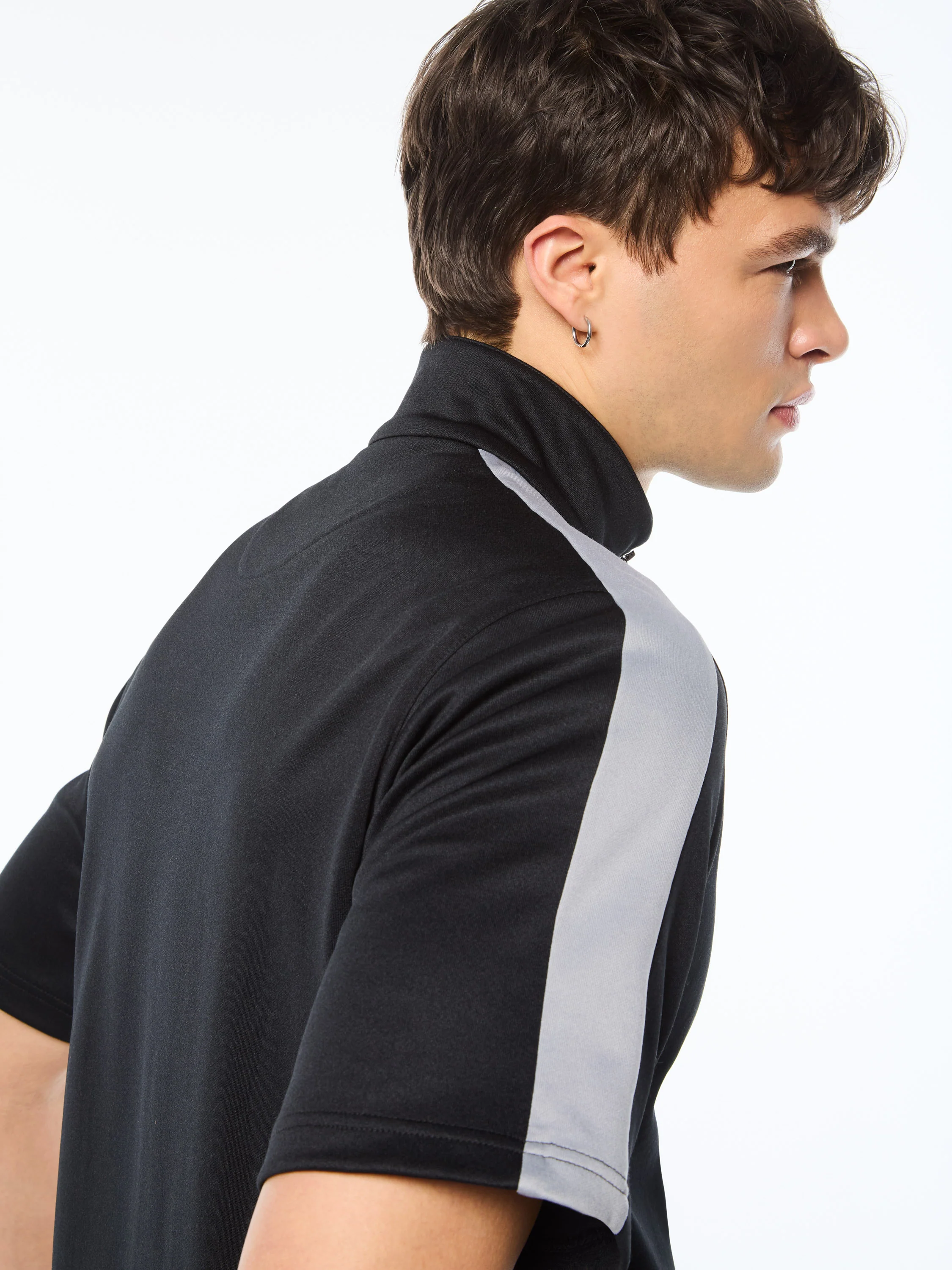 Viscotti Short Sleeve Track Jacket-Black Beauty - Image 6