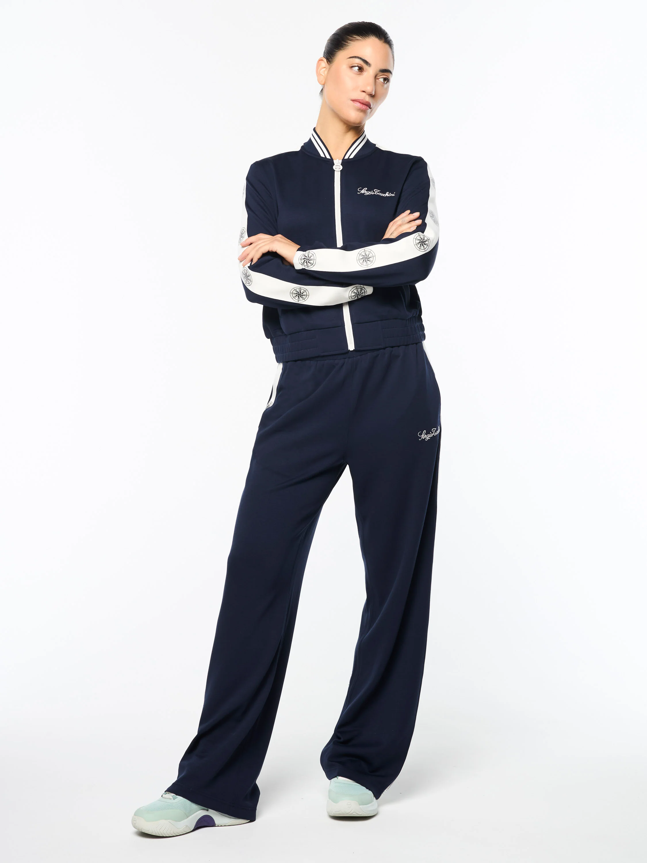 Women's Bussola Track Jacket- Maritime Blue - Image 4
