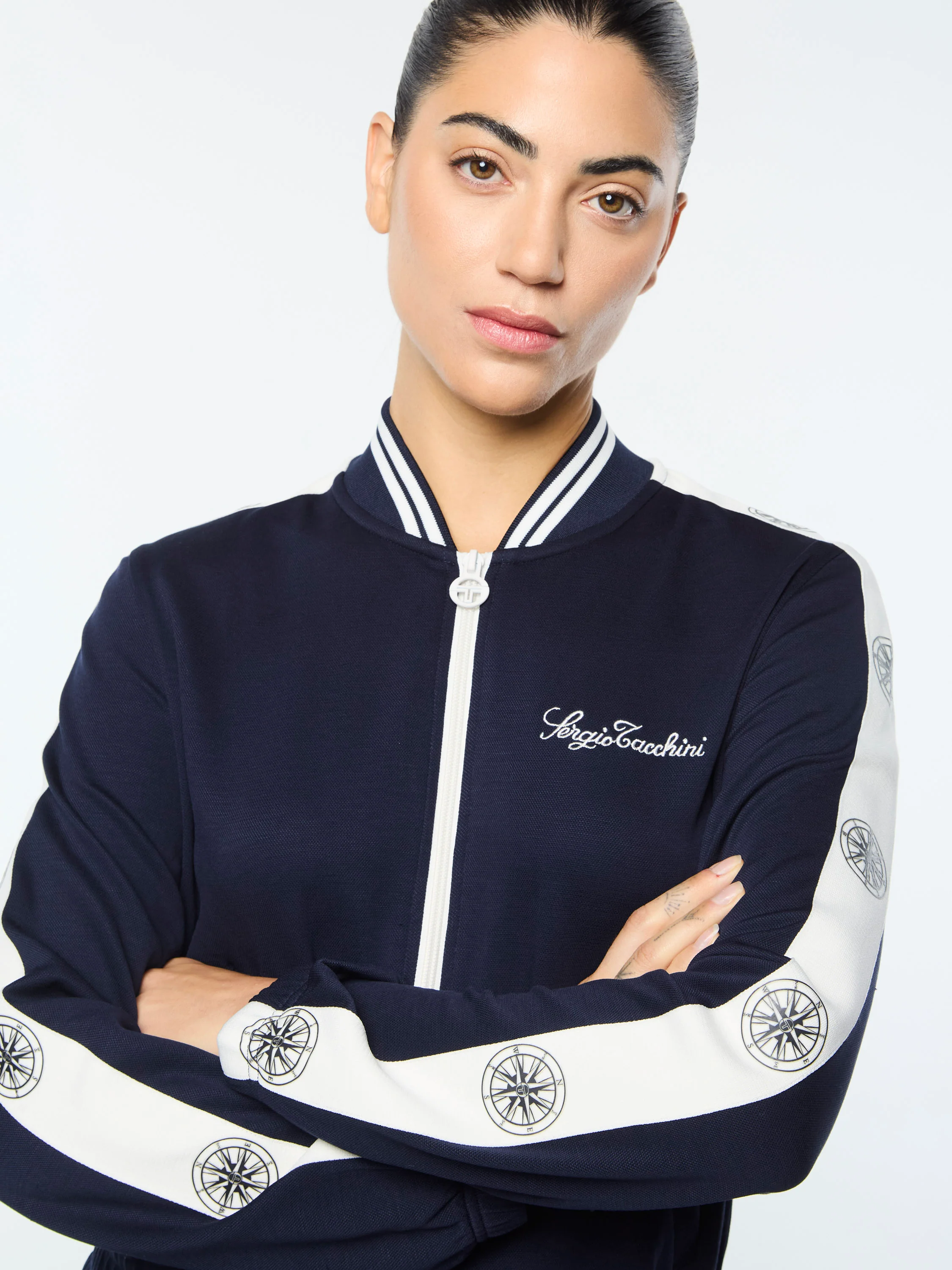 Women's Bussola Track Jacket- Maritime Blue - Image 8