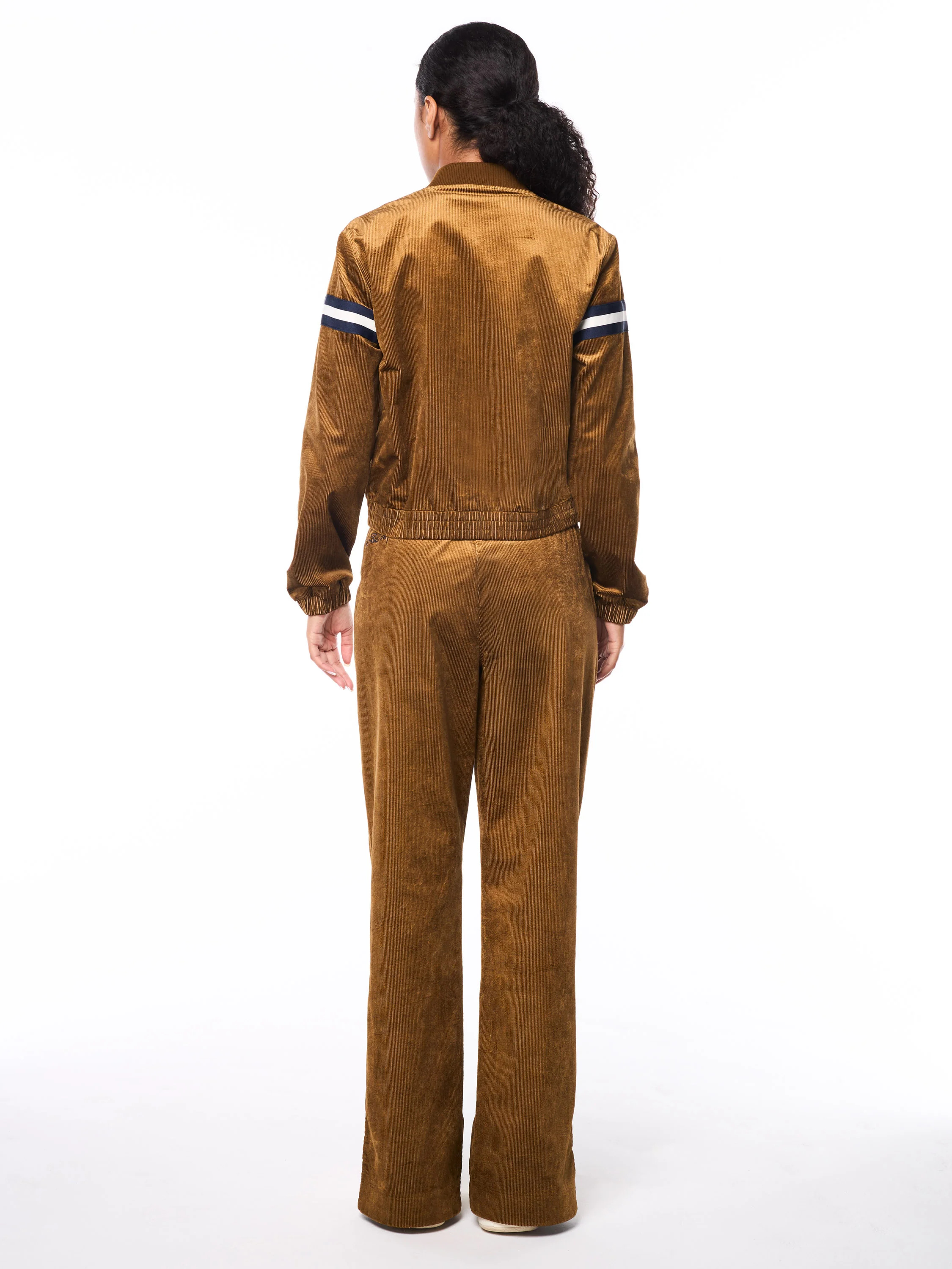 Women's Cordurato Track Jacket- Bronze Brown - Image 4