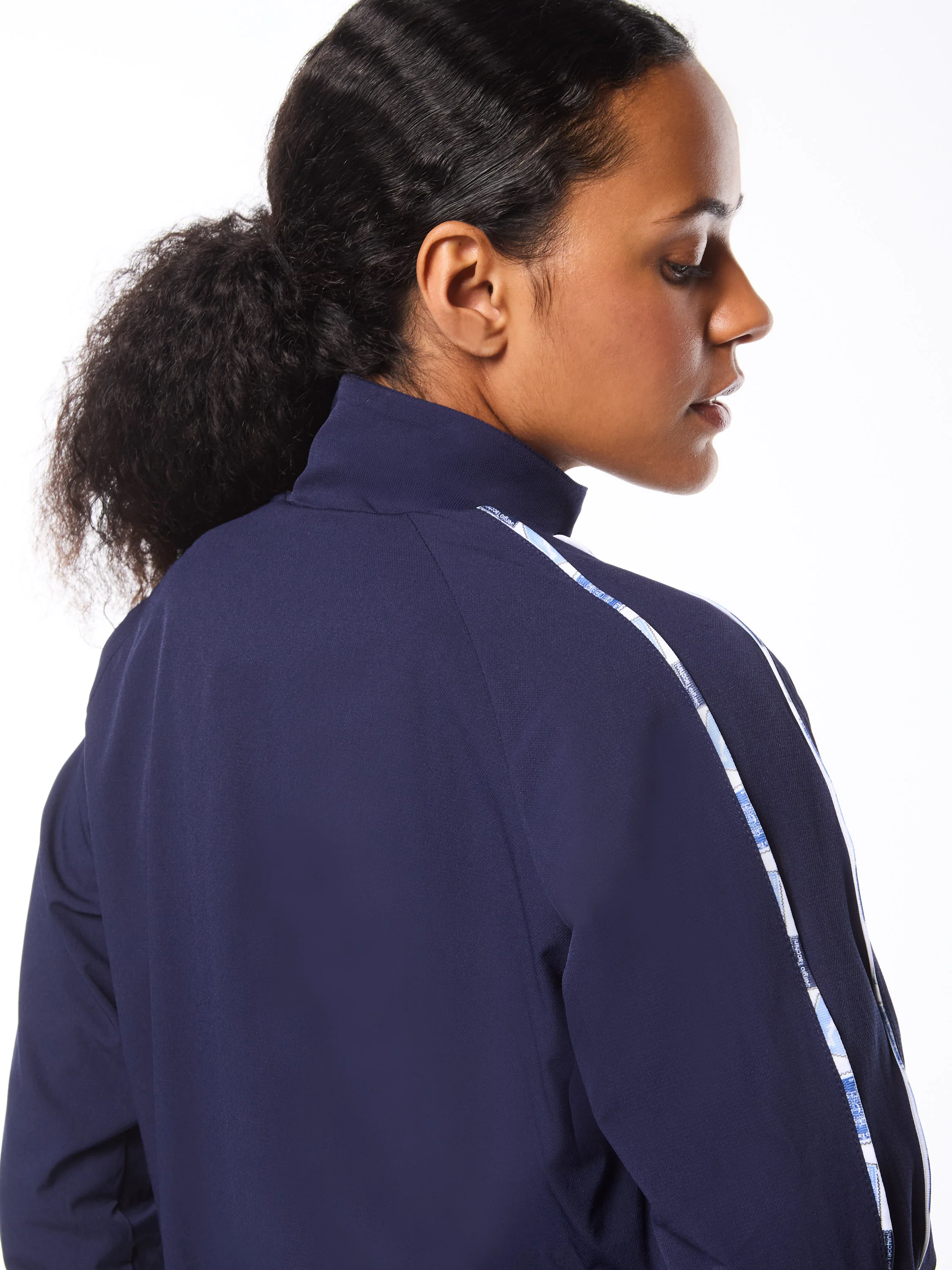 Women's Lioni Track Jacket- Maritime Blue - Image 4