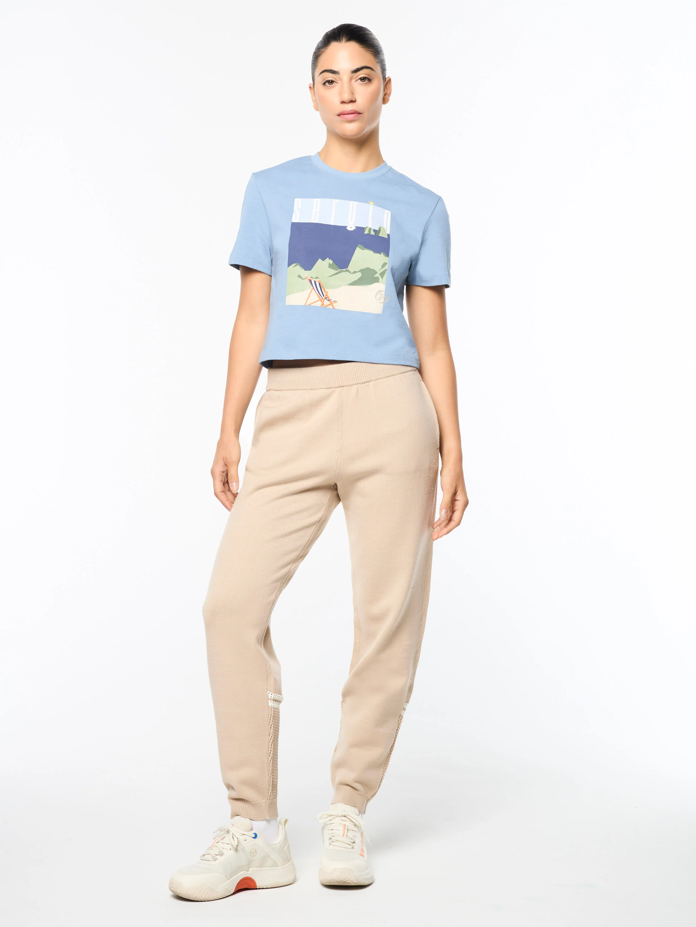 Women's Tosca T-Shirt- Faded Denim - Image 4