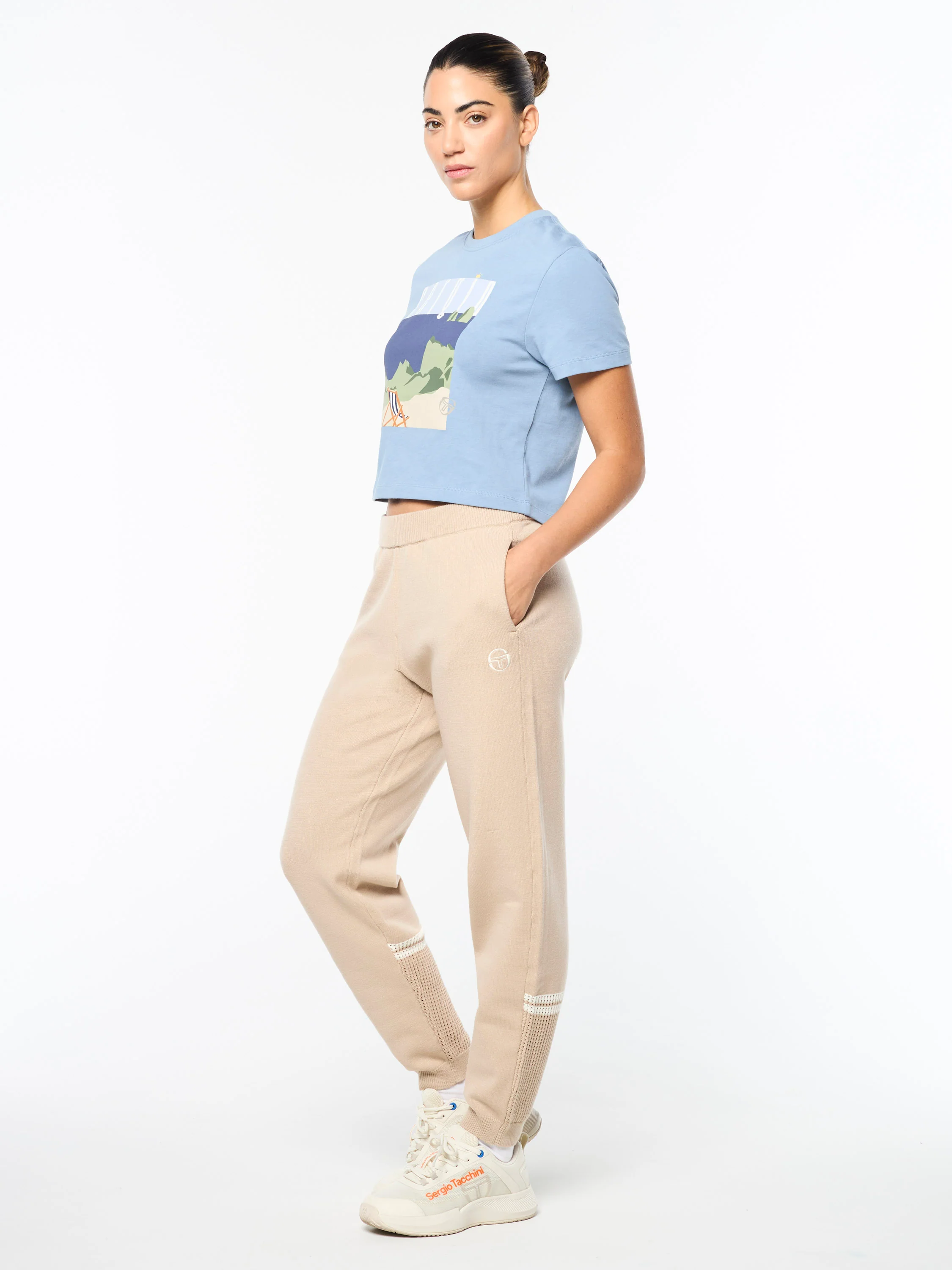 Women's Tosca T-Shirt- Faded Denim - Image 5
