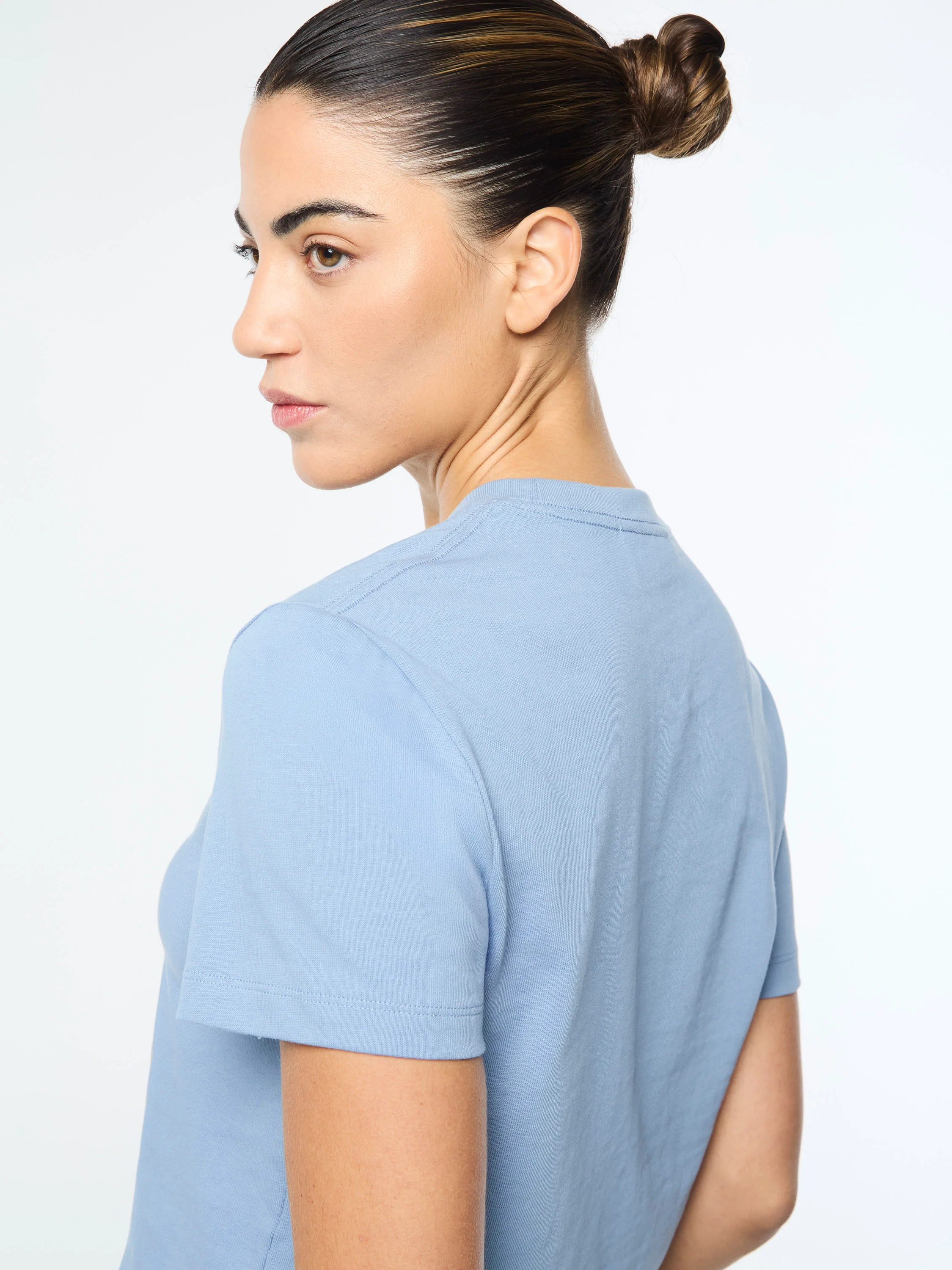 Women's Tosca T-Shirt- Faded Denim - Image 7