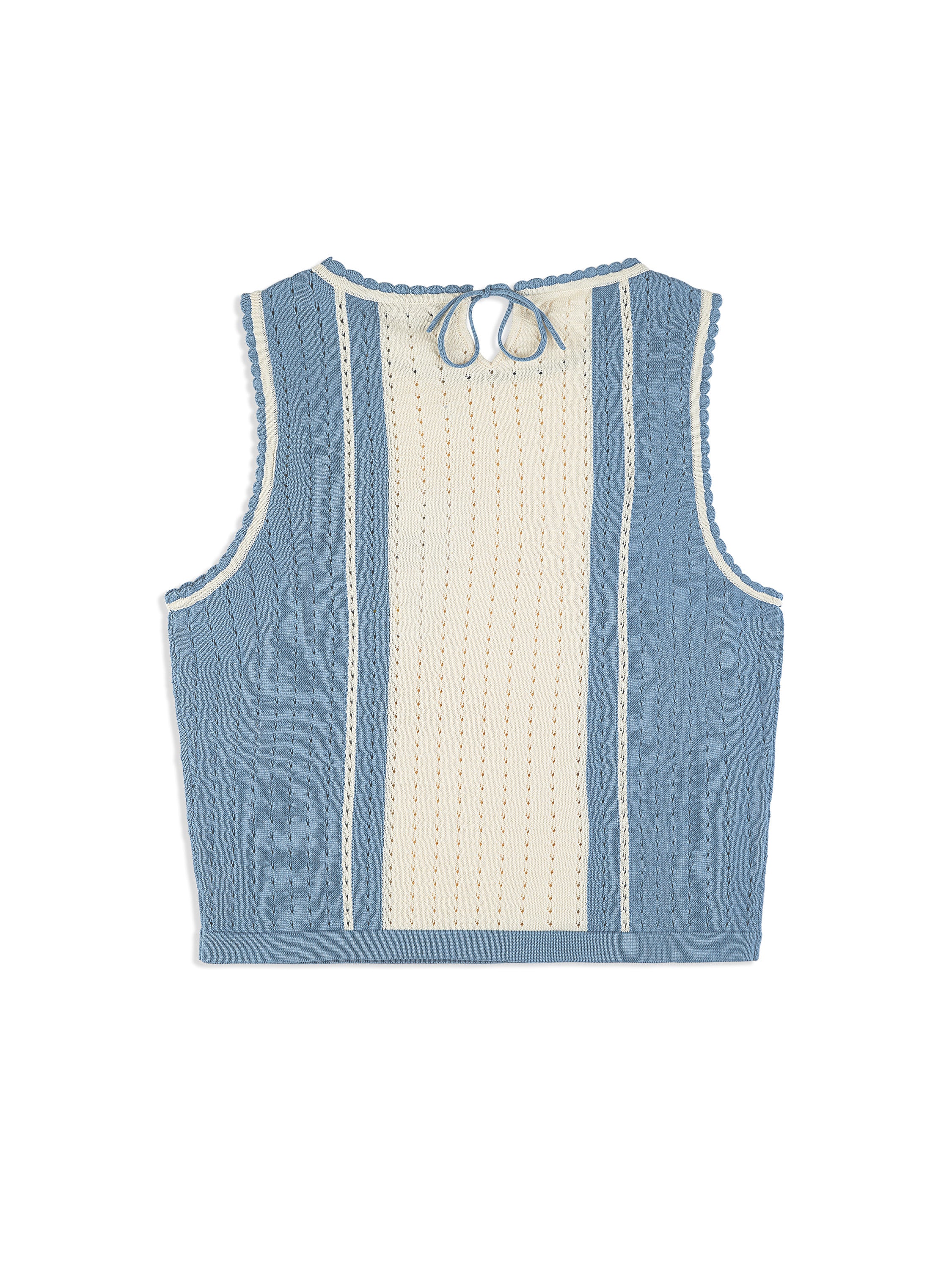 Zola Knit Top- Faded Denim - Image 5
